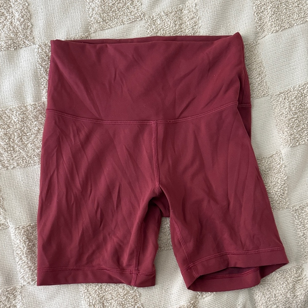 Lululemon Athletica Maroon Bike Shorts